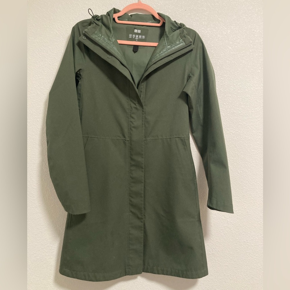 UNIQLO Long Army Green Jacket - XS